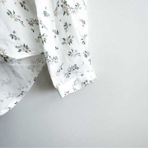Twik Simons Floral Blouse Long Sleeved Button 1/4 Front Polyester Women's S NWT - Picture 3 of 8